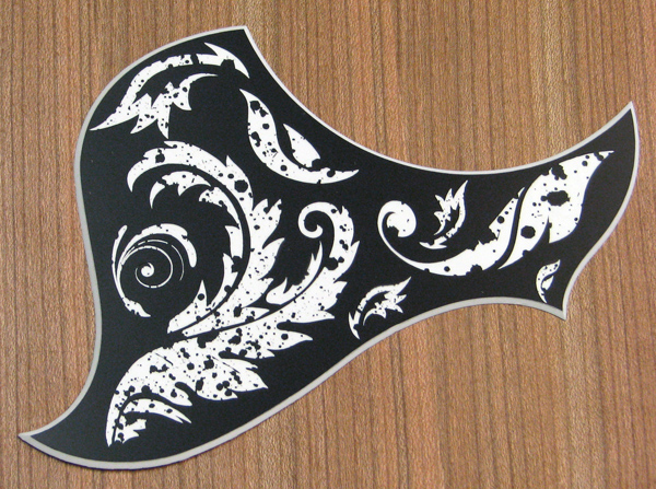 L4A - Engraved Pattern 1 on Matte Black over white